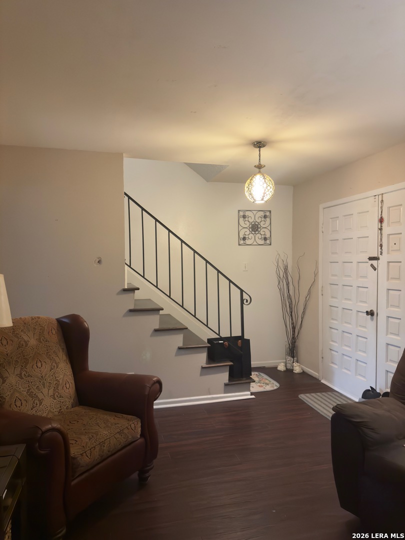 6751 Crown Ridge San Antonio, TX 78239 - Photo 3 of 4 a view of livingroom with furniture and stairs