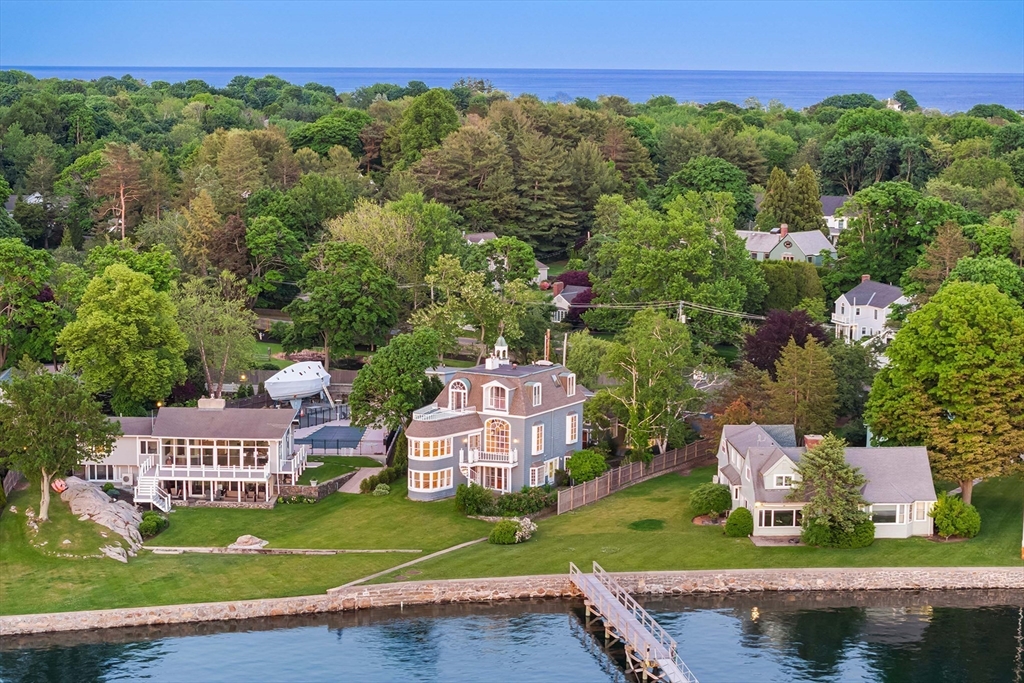 2 Foster Street Marblehead, MA 01945 - Photo 39 of 42 a aerial view of a house with a yard and lake view