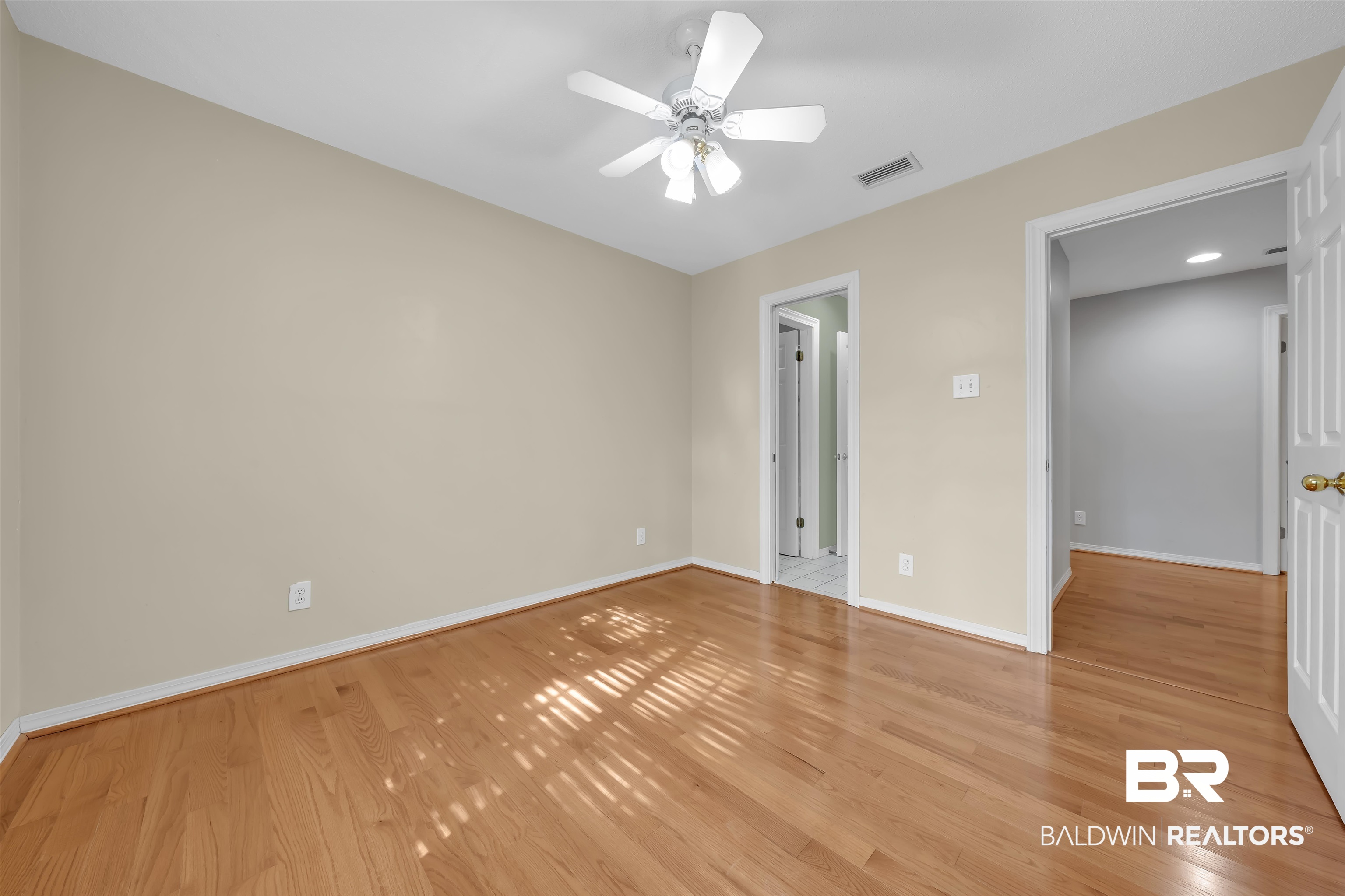 1262 Patrick Street Daphne, AL 36526 - Photo 18 of 35 Unfurnished bedroom with light wood finished floors, a ceiling fan, and recessed lighting