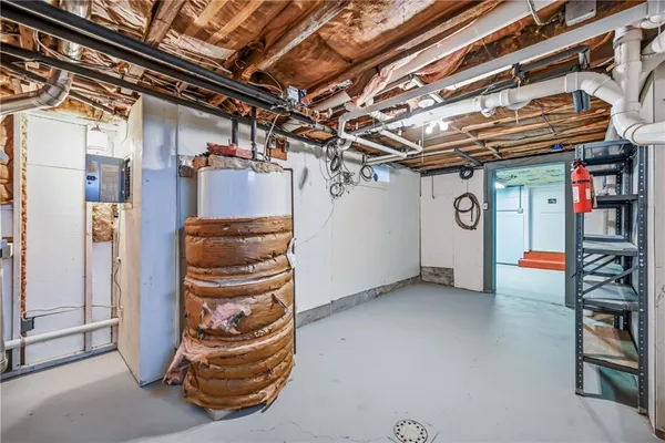 a view of storage and utility room