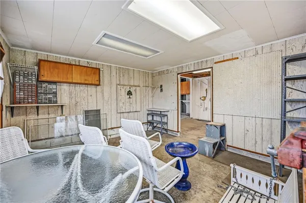 a view of backyard of house