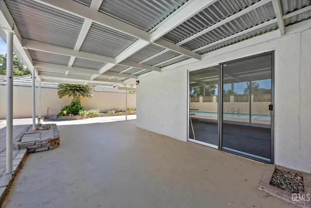 a view of a house with a patio