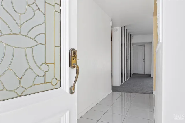 a view of a hallway with entryway