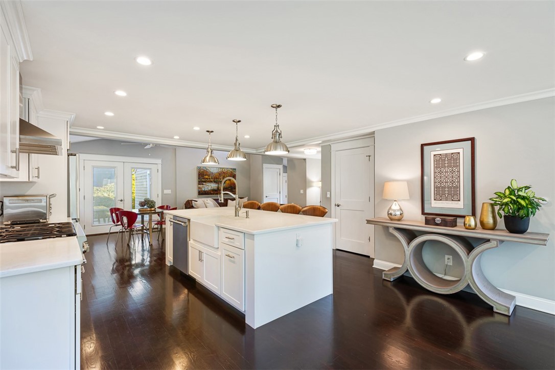 5 Adams Point Road Barrington, RI 02806 - Photo 5 of 42 Chef's Kitchen opens to family room, sitting room and dining area