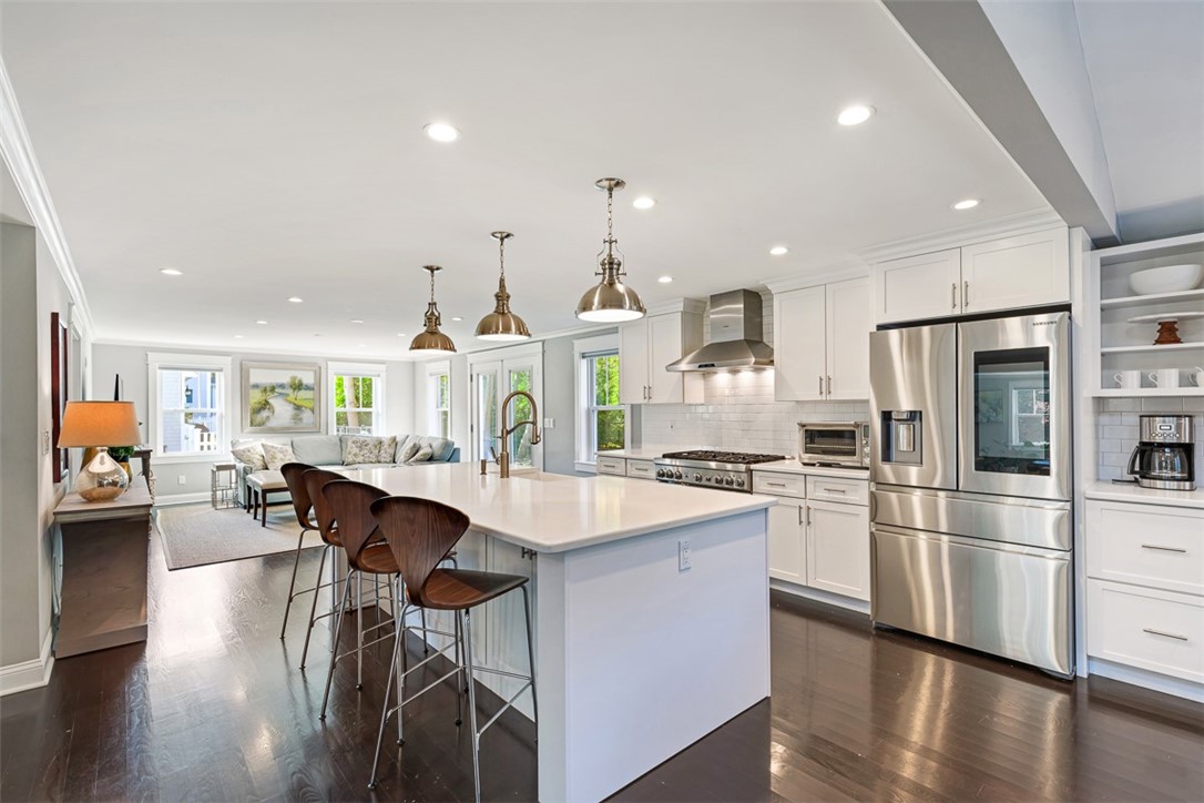 5 Adams Point Road Barrington, RI 02806 - Photo 6 of 42 Quartz countertops, smart refrigerator, classic white cupboards with hardwood flooring