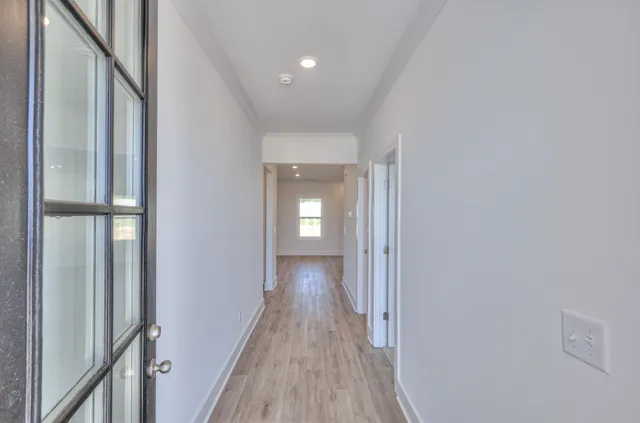 an empty room with a window