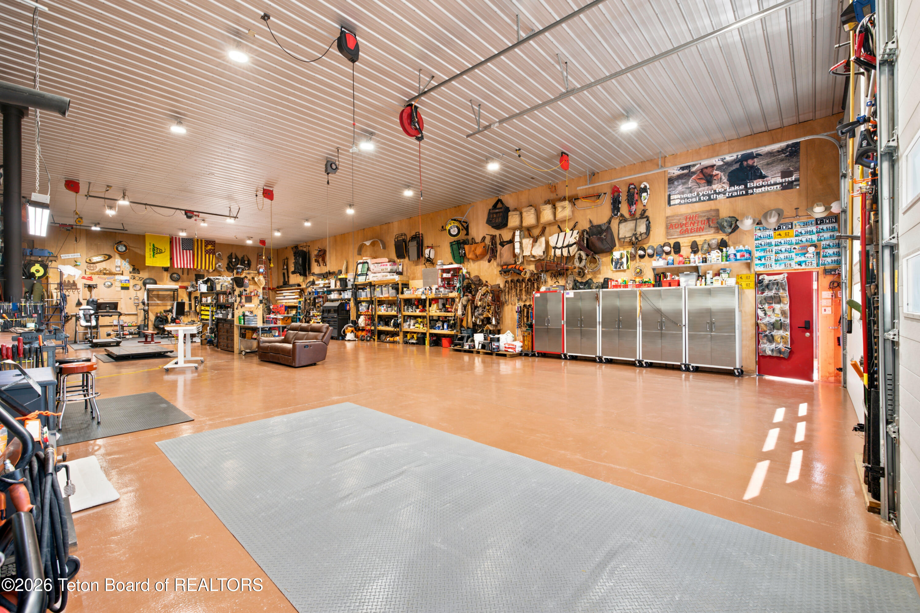 2490 La Bonte Road Jackson, WY 83001 - Photo 46 of 58 43.3_Garage Doors to Flags