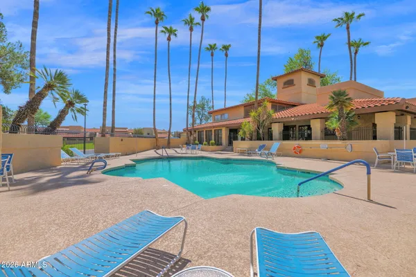 a view of a house with pool