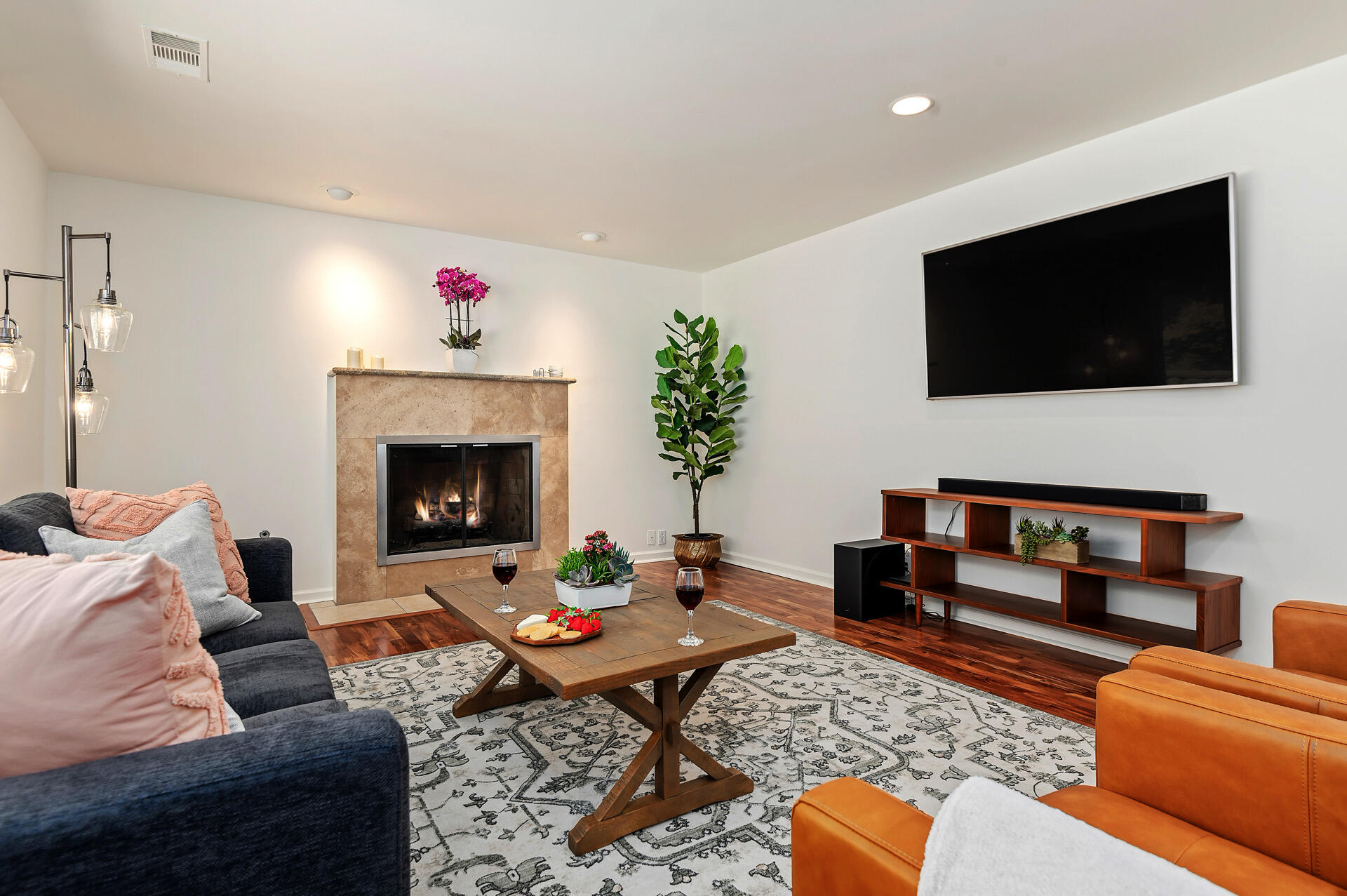 Undisclosed Address Santa Barbara, CA 93105 - Photo 19 of 30 a living room with furniture and a fireplace