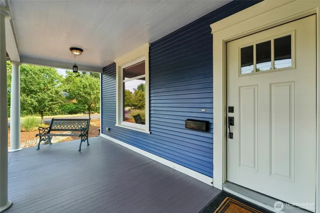 a outdoor space view with a seating space