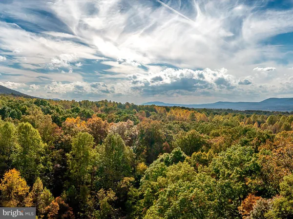 a view of a sky from a yard