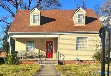 a front view of a house