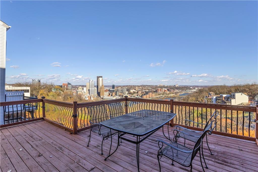 85 Wyoming Street Pittsburgh, PA 15211 - Photo 11 of 33 a view of a balcony with wooden benches