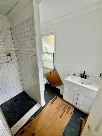 a view of workspace with wooden floor