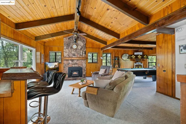 a outdoor living space with furniture