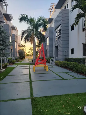 a view of outdoor space yard and garage