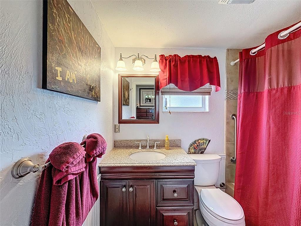 1602 Alder Way Brandon, FL 33510 - Photo 19 of 64 a bathroom with a sink a toilet and curtain