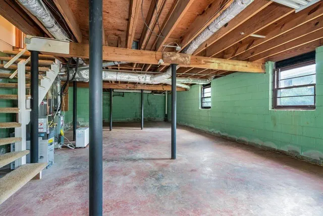 a view of a room with door