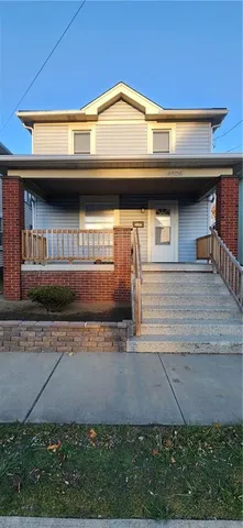 a front view of a house