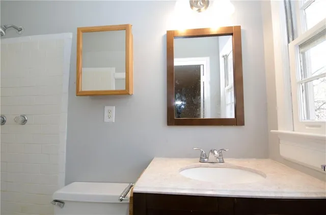 a close up view of racks on the wall