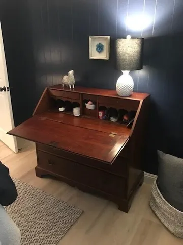 a room with pool table