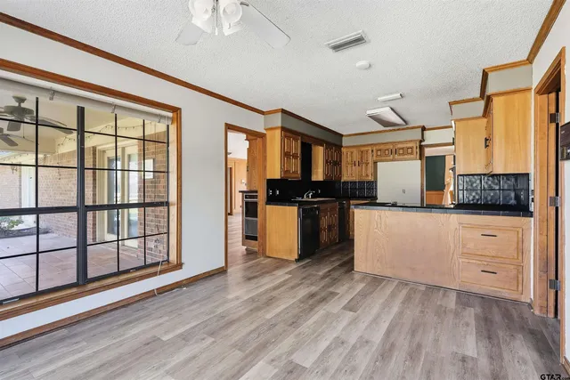 a view of a livingroom with a staircase