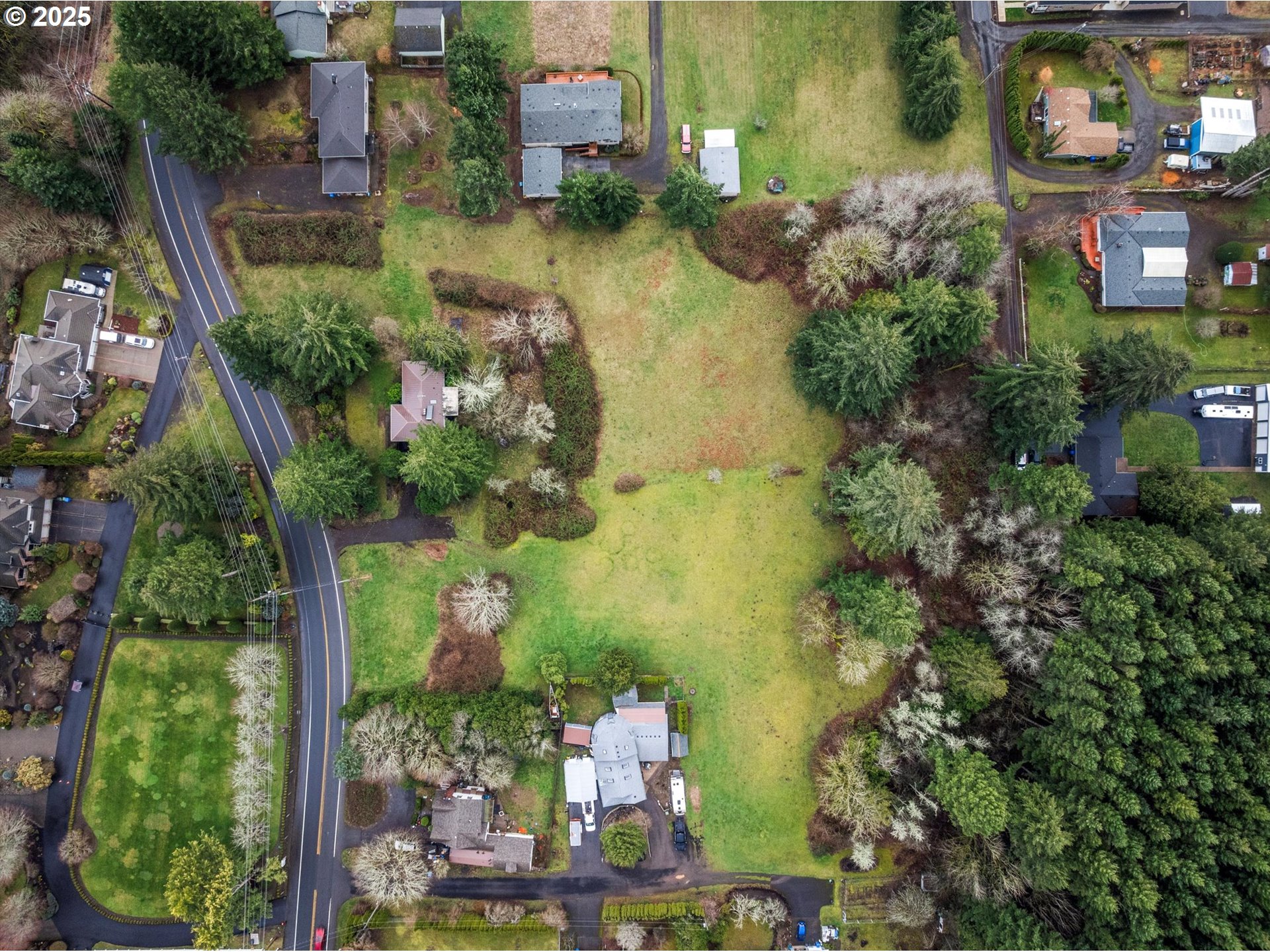 15051 Southeast Bluff Road Sandy, OR 97055 - Photo 39 of 41 an aerial view of residential house with outdoor space and swimming pool