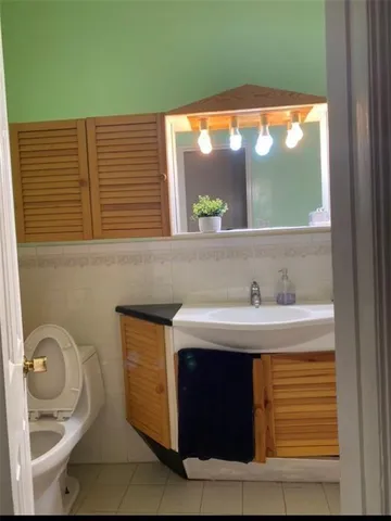 a bathroom with a sink and a window