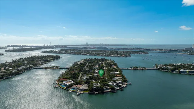 a view of a lake with a city