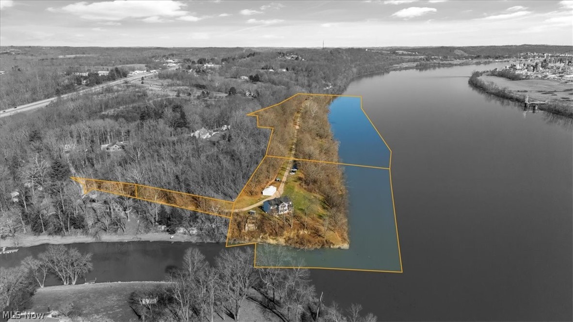 4280 Newbury Road Little Hocking, OH 45742 - Photo 41 of 41 Drone / aerial view featuring a water view