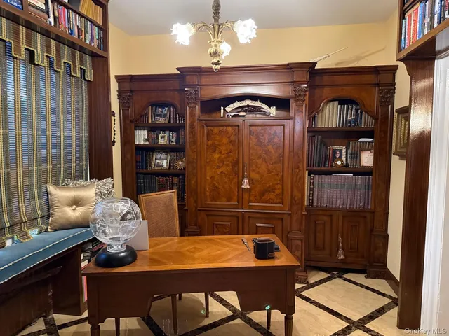 a room with furniture