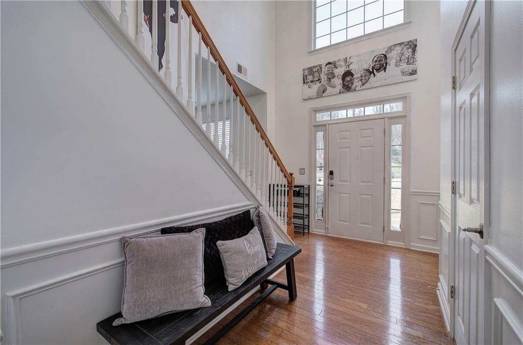 4508 Howell Farms Road Northwest Acworth, GA 30101 - Photo 5 of 42 a view of entryway and hall with wooden floor