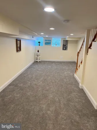 a view of hallway with stairs