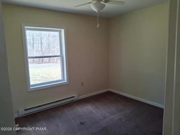 an empty room with a window