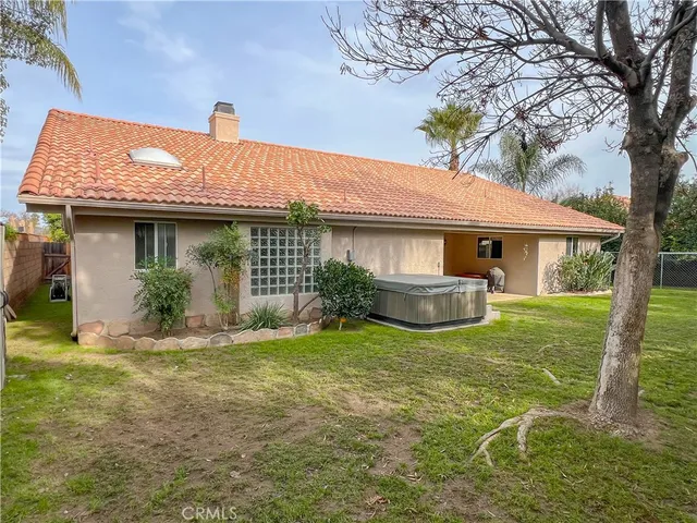 a view of a backyard with a garden