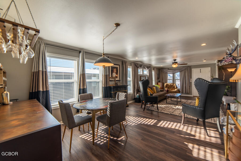 551 Summit Trail, Unit 199 Granby, CO 80446 - Photo 5 of 34 a view of a dining room with furniture window and outside view