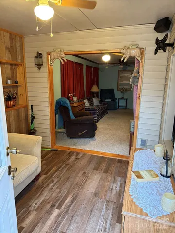 a living room with furniture and a couch