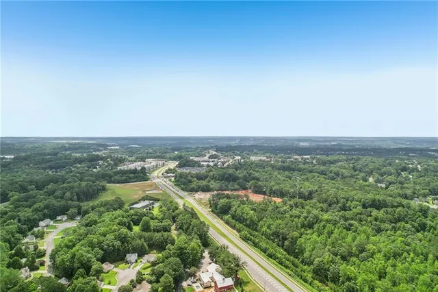 an aerial view of multiple house