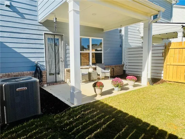 a house with a large door