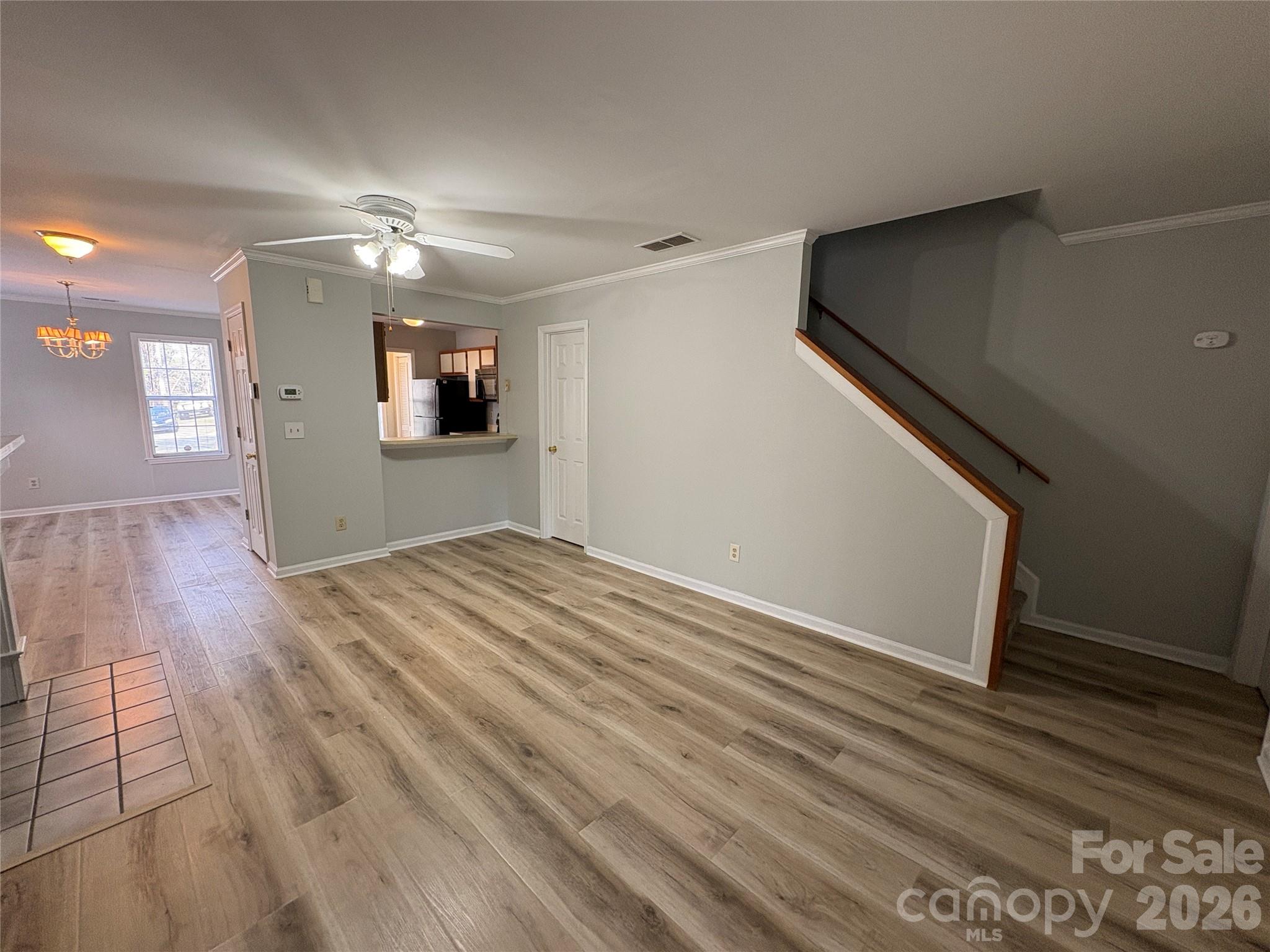 6725 Bevington Ridge Road, Unit A/B Charlotte, NC 28277 - Photo 28 of 48 a view of empty room with wooden floor