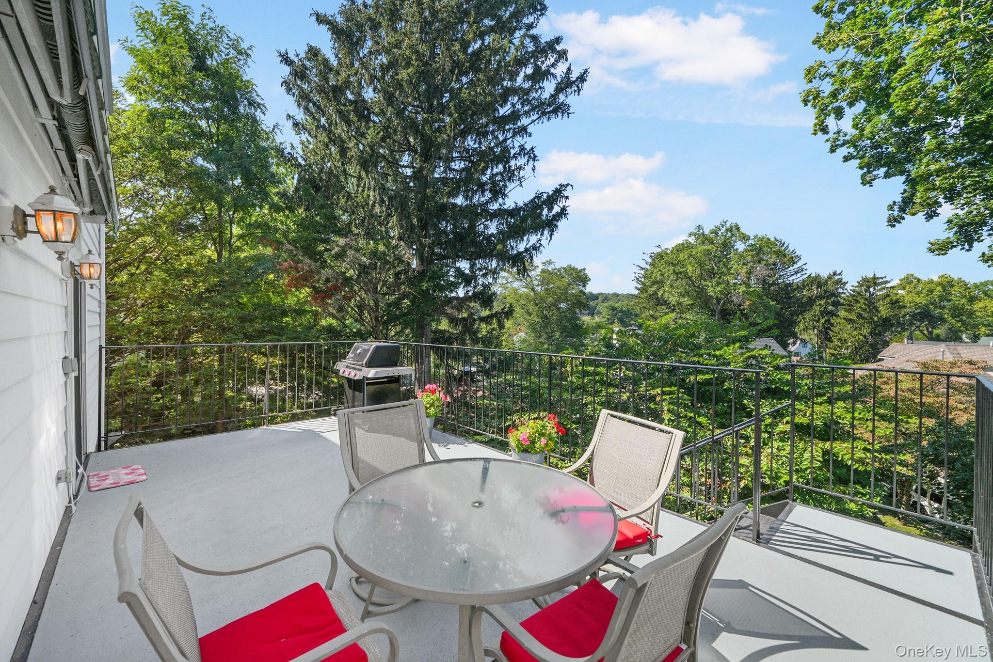 29 Chatfield Road Bronxville, NY 10708 - Photo 10 of 27 View of patio / terrace featuring a grill, view of scattered trees, and outdoor dining area