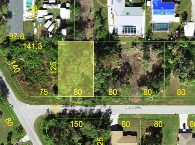 an aerial view of a houses with street view