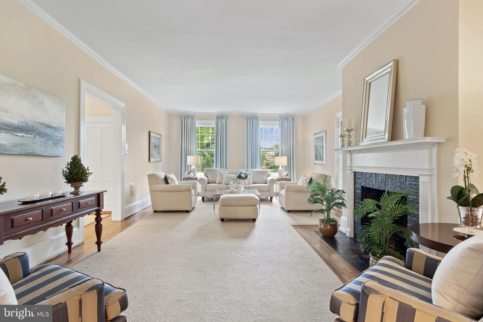 512 Dorset Road Devon, PA 19333 - Photo 19 of 48 a living room with furniture potted plant and a fireplace