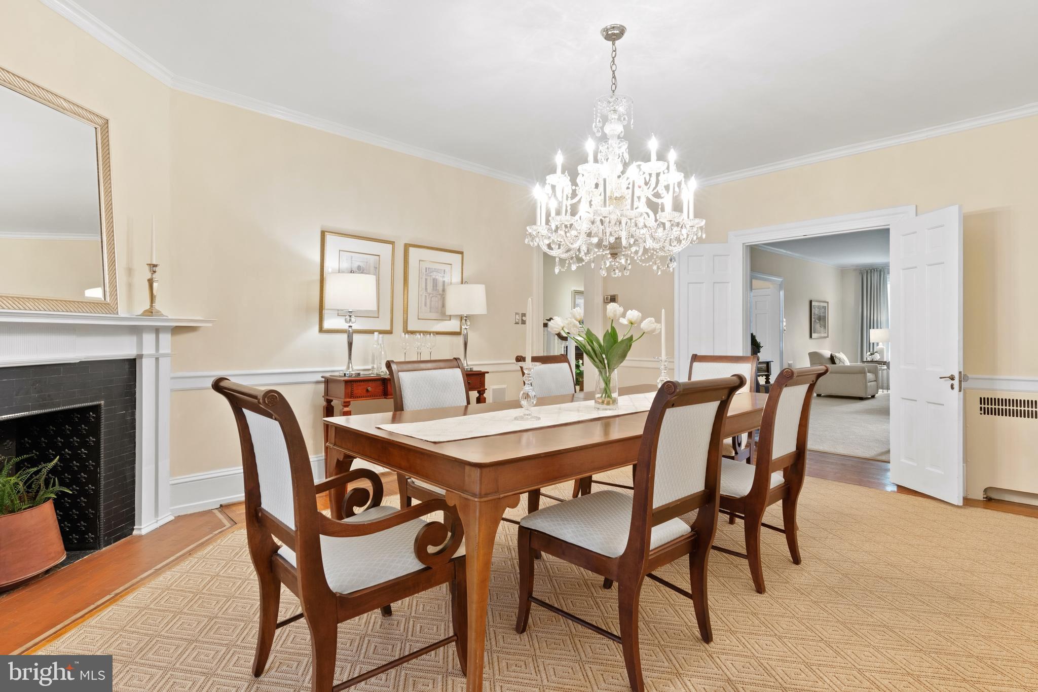 512 Dorset Road Devon, PA 19333 - Photo 23 of 48 a view of a dining room with furniture and chandelier