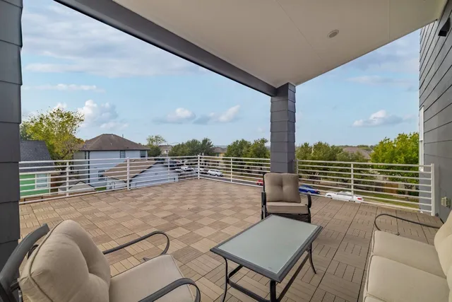 a view of balcony with couch