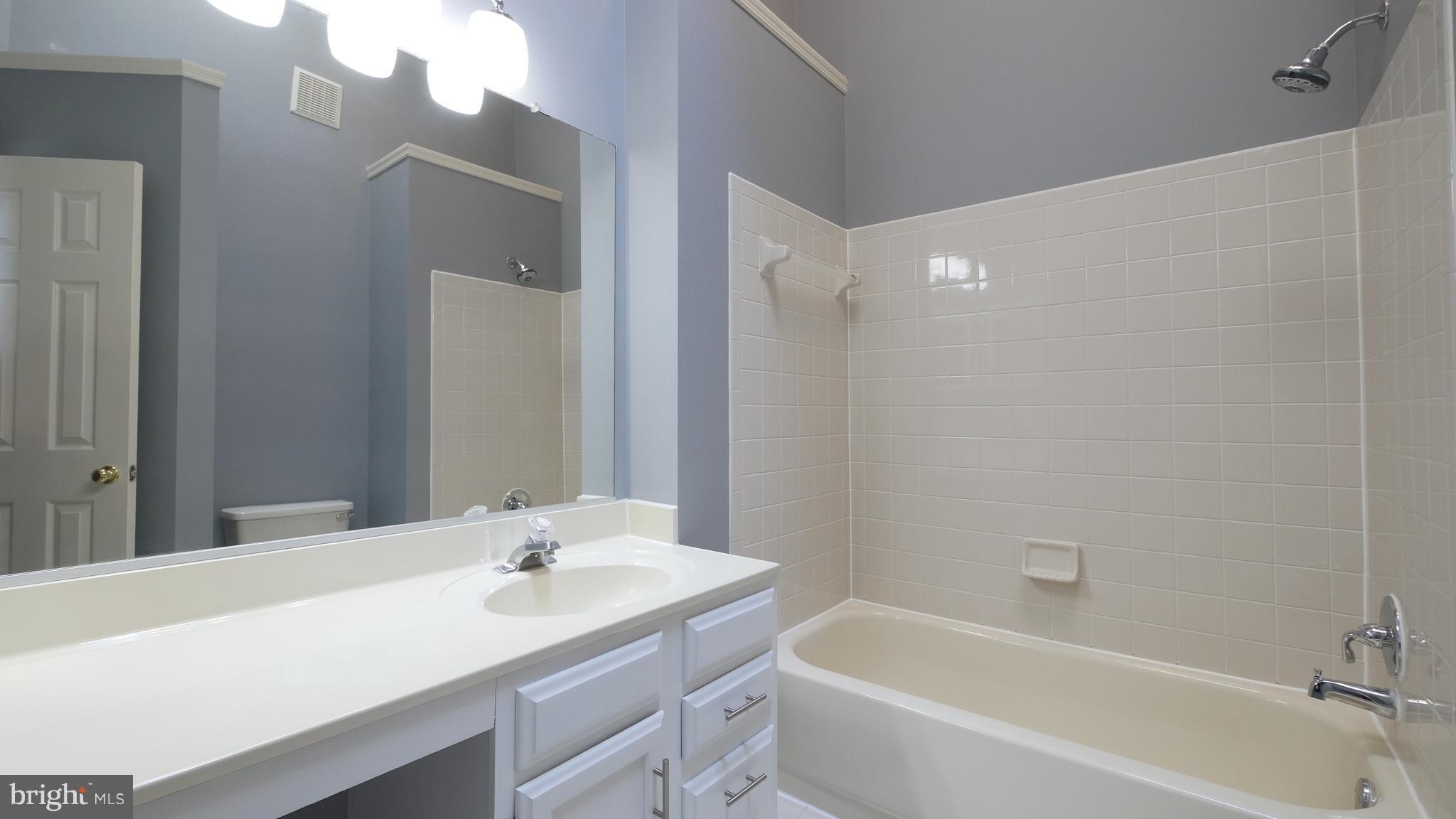 15 Beacon Hill Way Gaithersburg, MD 20878 - Photo 10 of 16 a bathroom with a tub a sink and mirror