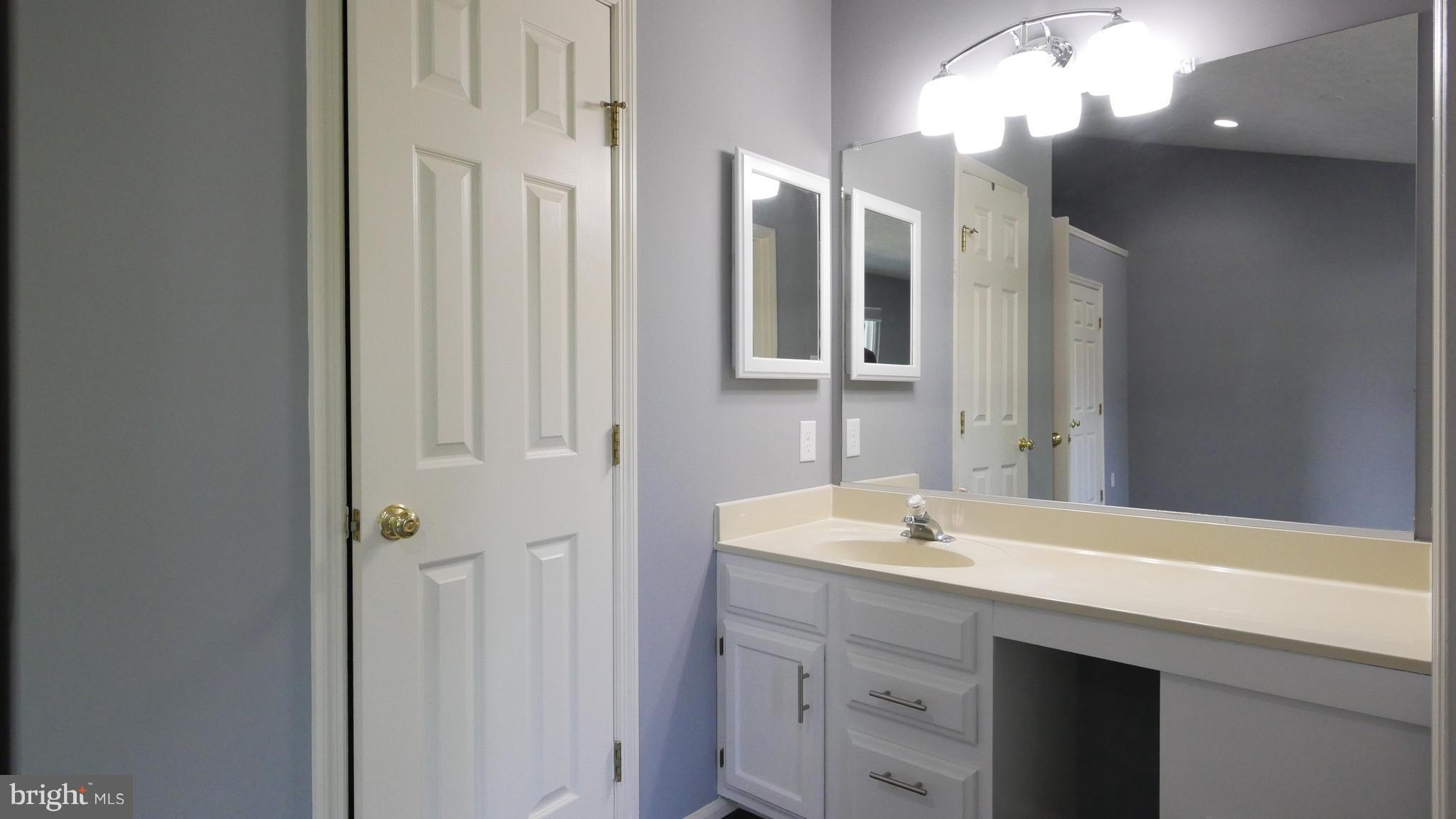 15 Beacon Hill Way Gaithersburg, MD 20878 - Photo 9 of 16 a bathroom with a sink a mirror and a shower