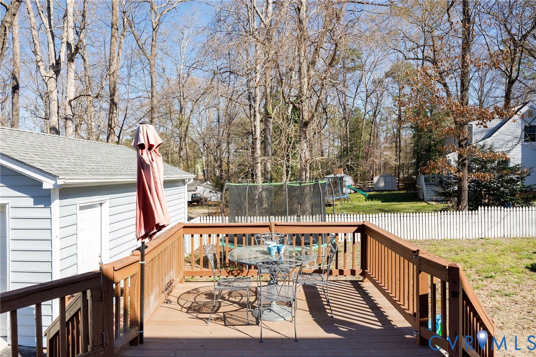 10400 Hamlin Drive Chester, VA 23831 - Photo 38 of 46 a view of balcony with wooden floor and outdoor seating