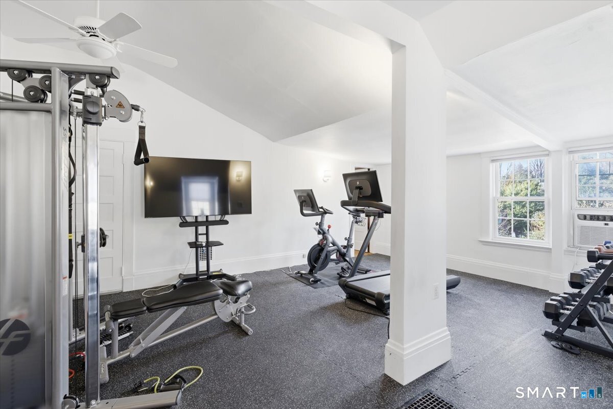 144 Edgehill Road Hamden, CT 06517 - Photo 31 of 42 a view of a room with gym equipment