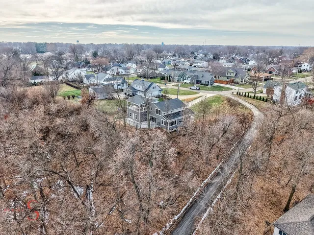a view of a city with ocean view in back
